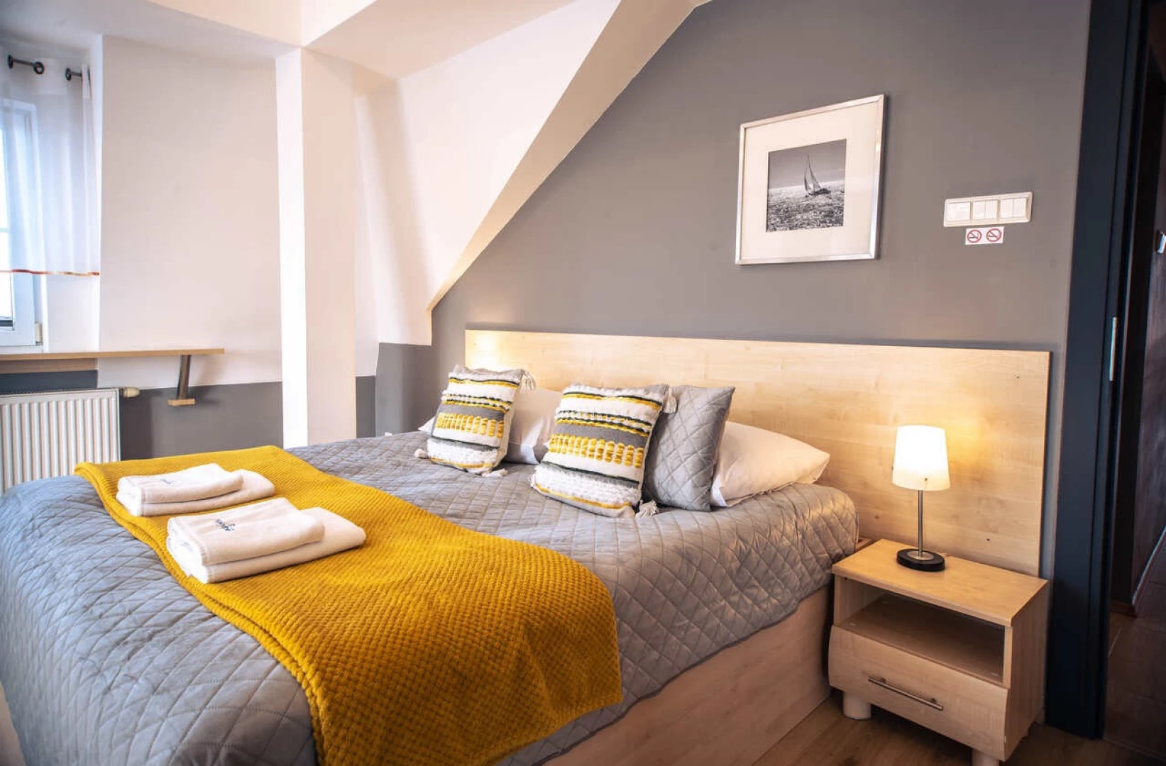Ferienwohnung Drei Kronen Swinemünde 53 – Schlafzimmer mit Bett